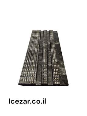 חיפוי קיר 3D פולימרי צבע שחור כסוף מנוסר - מחיר ל1 יחידה : image 2