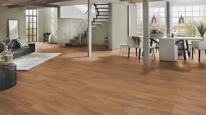 פרקט למינציה תוצרת גרמניה SUPER NATURAL אלון מעושן מוברש  : image 2