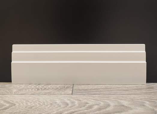 פנל פולימרי לבן מדורג 12 ס"מ (מחיר ל1 מטר רץ) : image 2