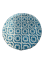 שטיח עגול טורקיז  עם לבן  : Thumb 1