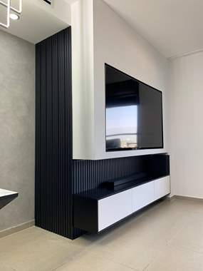 חיפוי קיר פולימרי 3D שחור מט - מחיר ל1 יחידה - במבצע עד סוף השנה 31/12/24! : image 3