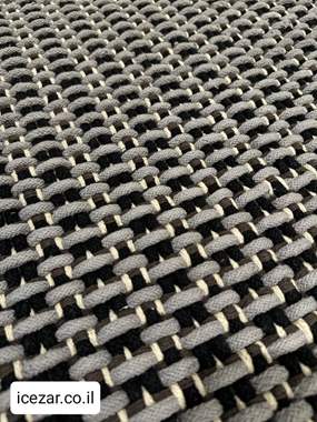 שטיח קלוע דגם MAMO בצבעי אפור שחור  : image 3
