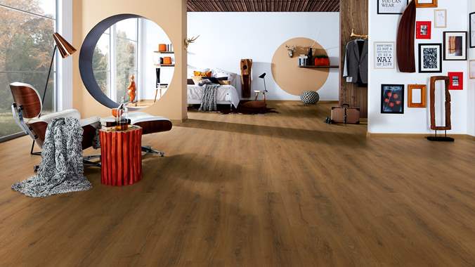 פרקט למינציה גרמני EURO HOME צבע אגוז עמוק / מחיר מוזל  : image 1