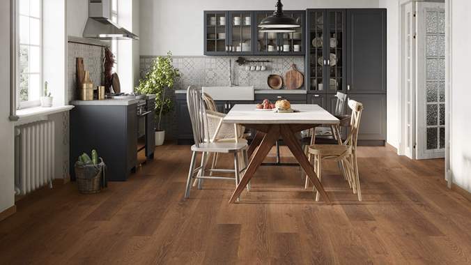 פרקט למינציה גרמני EURO HOME צבע אגוז עמוק / מחיר מוזל  : image 2