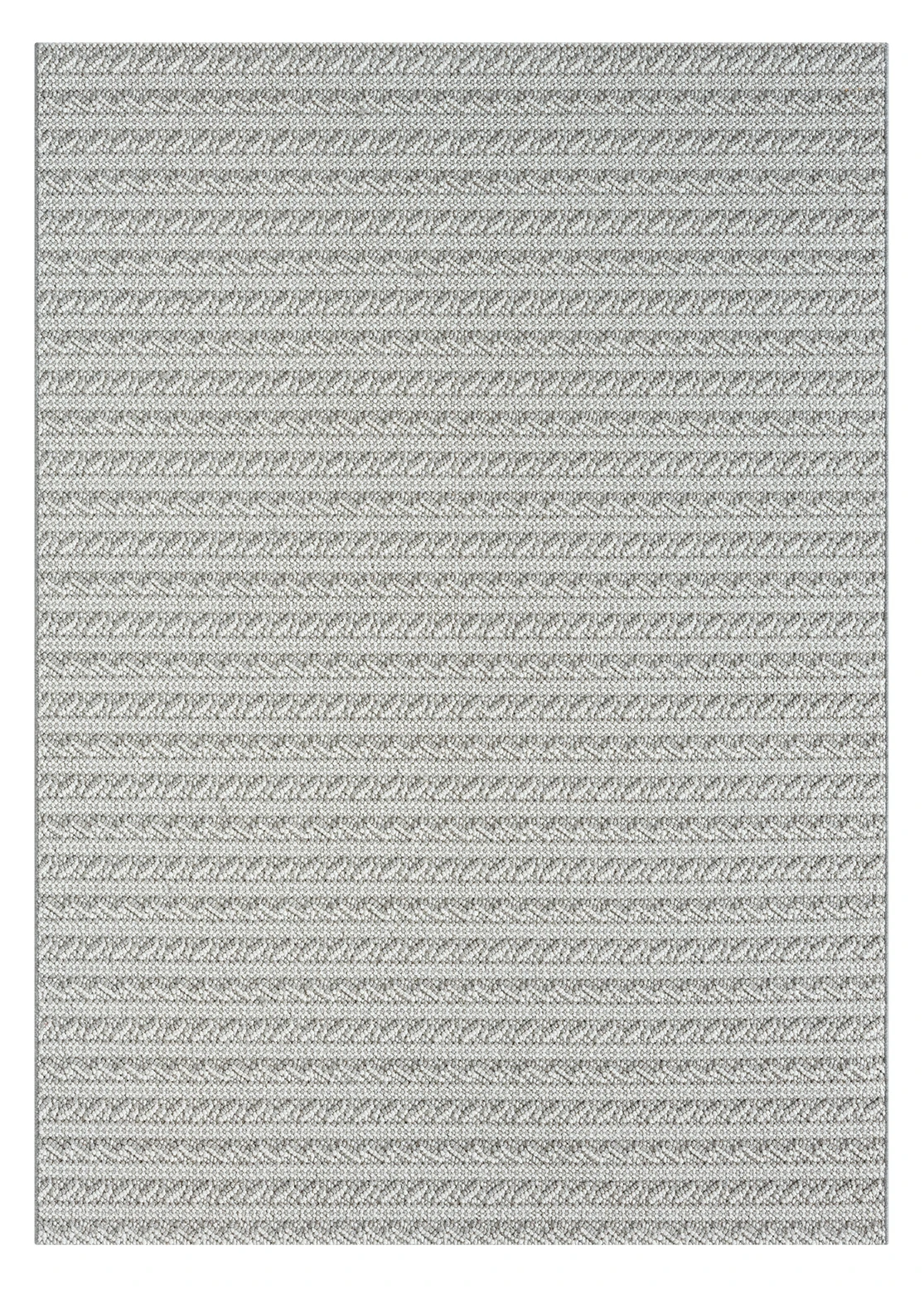 שטיח דגם CALIFORNIA לולאות משולבות צבע אפור לבן   : image 3