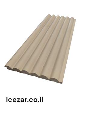 חיפוי קיר פולימרי 3D מעוגל בצבע סהרה - מחיר ל1 יחידה : image 2