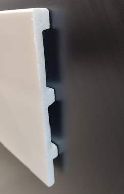 פנל פולימרי לבן ישר זווית 19.5 ס"מ (מחיר ל1 מטר רץ) : image 3