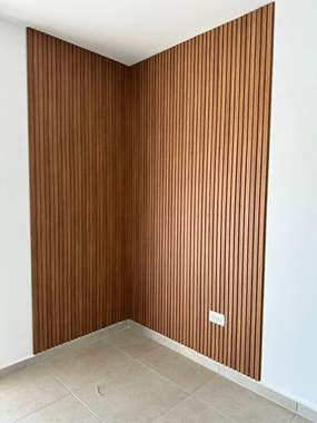 חיפוי קיר 3D MDF במראה עץ טיק - מחיר ל1 יחידה : image 1