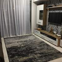 שטיח לסלון LISBON 09 מעוצב שחור אפור חרדל