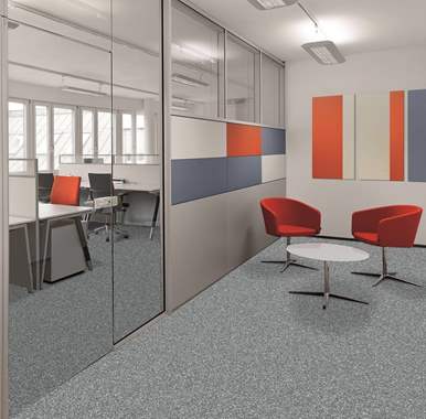 שטיח מקיר לקיר לולאות אפור בהיר (רוחב גליל 3.66 מטר)  : image 2