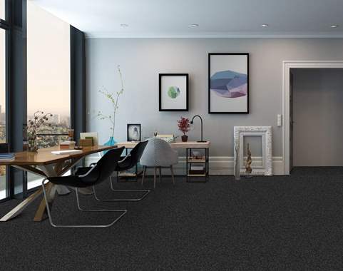 שטיח מקיר לקיר לולאות שחור (רוחב גליל 3.66 מטר) : image 1