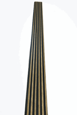 חיפוי קיר פולימרי 3D אלון שחור - מחיר ל1 יחידה : image 1