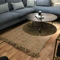 שטיח חבל Brono טבעי בשילוב אפור בהיר משולב