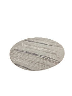 שטיח עגול אלמנט משי צבע שמנת אפרפר : image 2