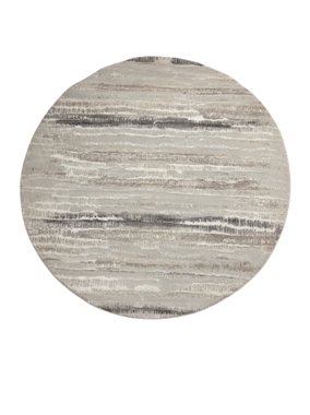 שטיח עגול אלמנט משי צבע שמנת אפרפר : image 1