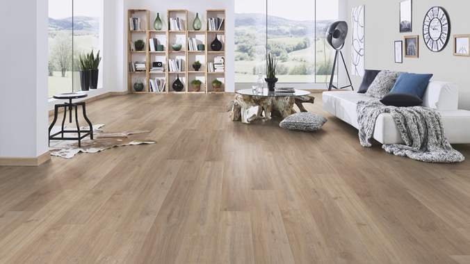 פרקט למינציה גרמני EURO HOME צבע אלון כרמל / מחיר מוזל  : image 1