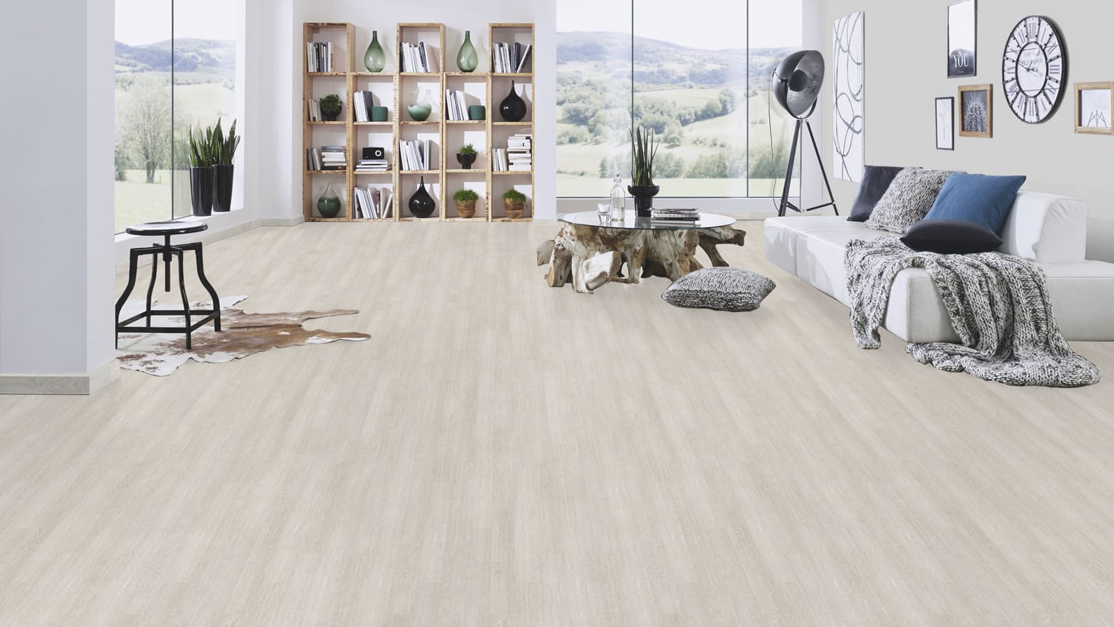 פרקט למינציה גרמני EURO HOME אלון אפרפר בהיר מוברש / מחיר מוזל 