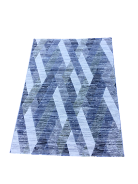 שטיח דגם LISBON 15 גאומטרי כחול ירוק אופייט : image 1